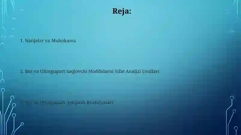 Oltingugurtning Sifat Reaksiyalari 2