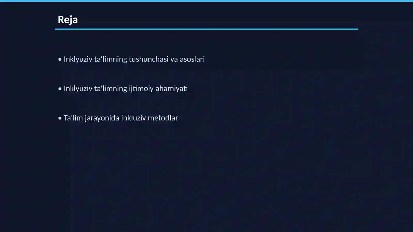Inklyuziv ta'lim davr talabi sfatida 2