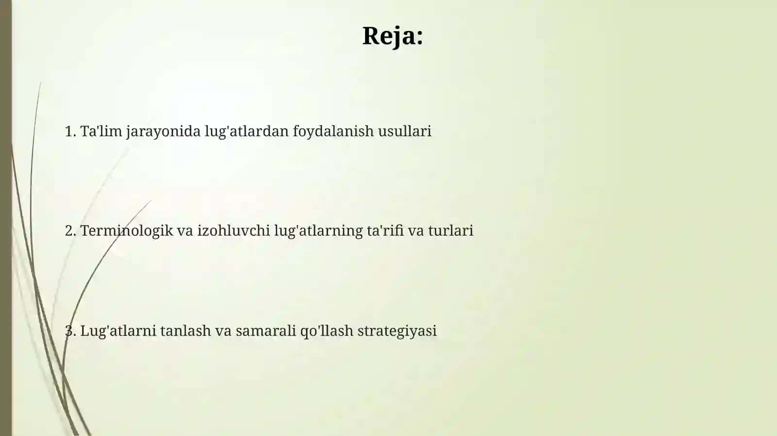 Terminologiya va izohli lug'atlar 2
