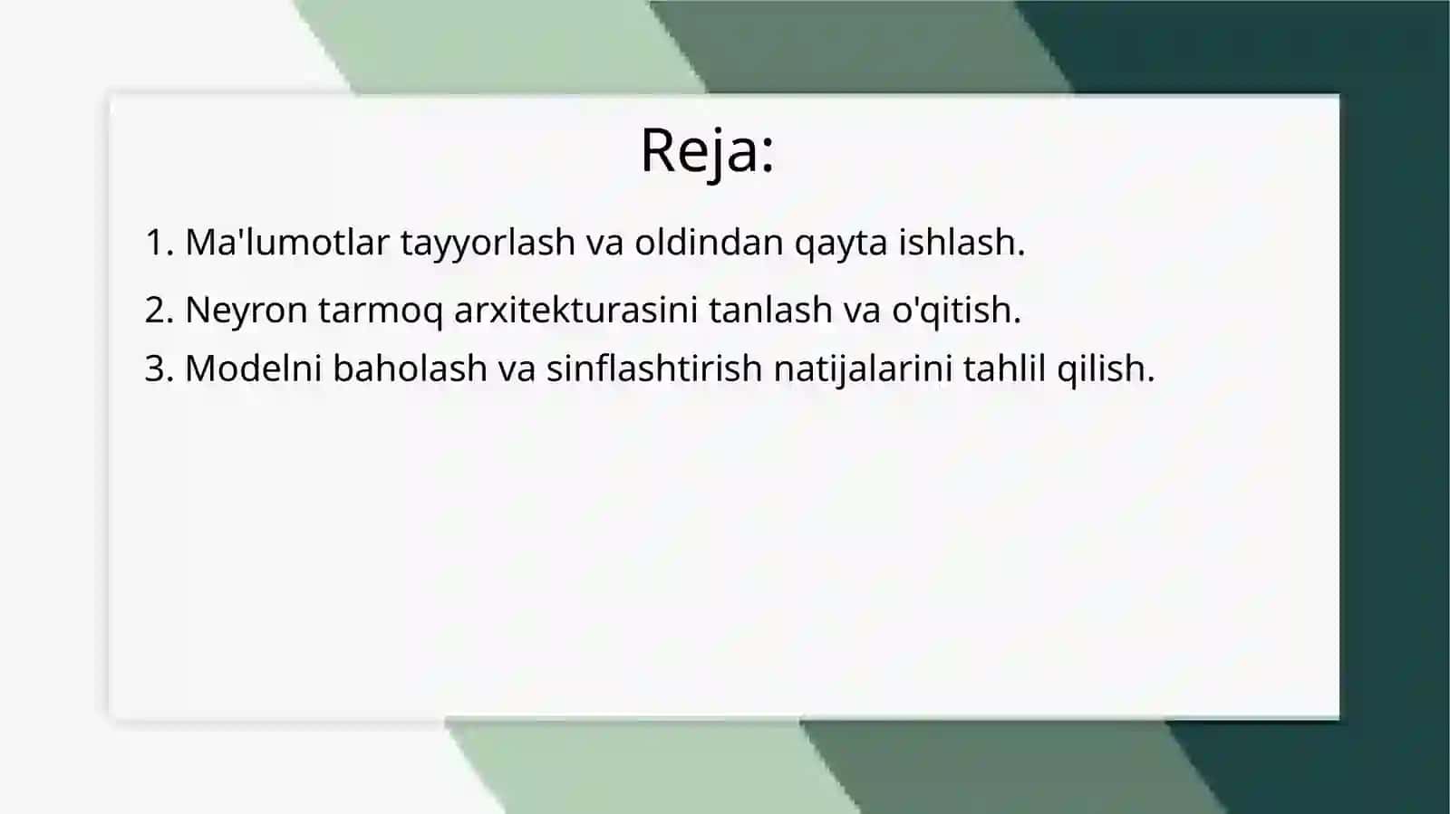 Ma'lumotlar Tayyorlash va Oldindan Qayta Ishlash 2