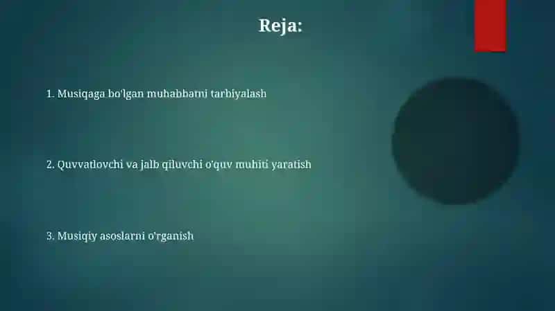 Maktabgacha musiqa rahbari faoliyati 2