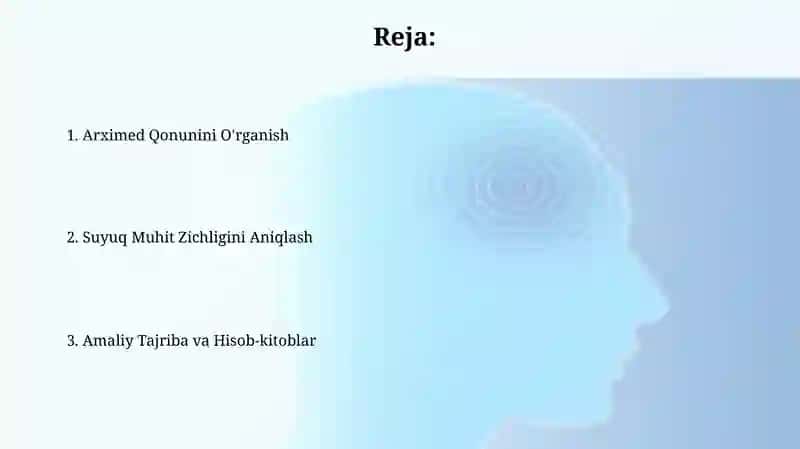 Arximed Qonunini O'rganish 2