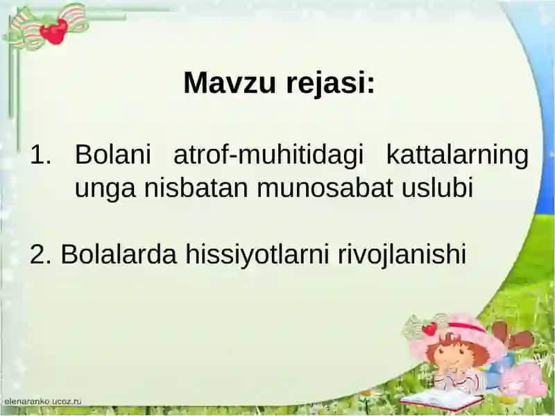 Bolalarning hissiy sohasini rivojlantirishga yaqin ijtimoiy muhitning ta'siri 2
