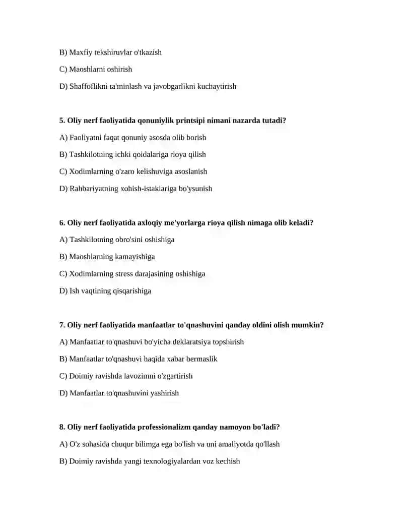 Oliy nerf faoliyatining asosiy qonuniyatlar 2