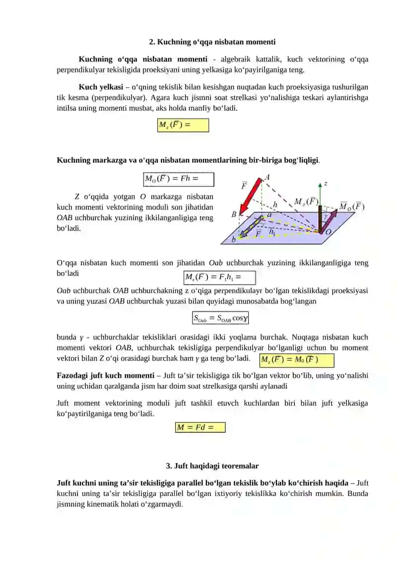 IXTIYORIY JOYLASHGAN KUCHLAR TIZIMI 2