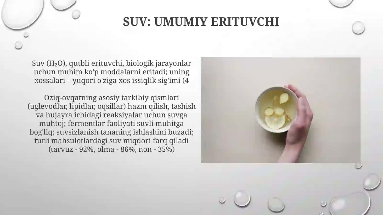 Ovqatning almashinadigan va almashinmaydigan komponentlari 2