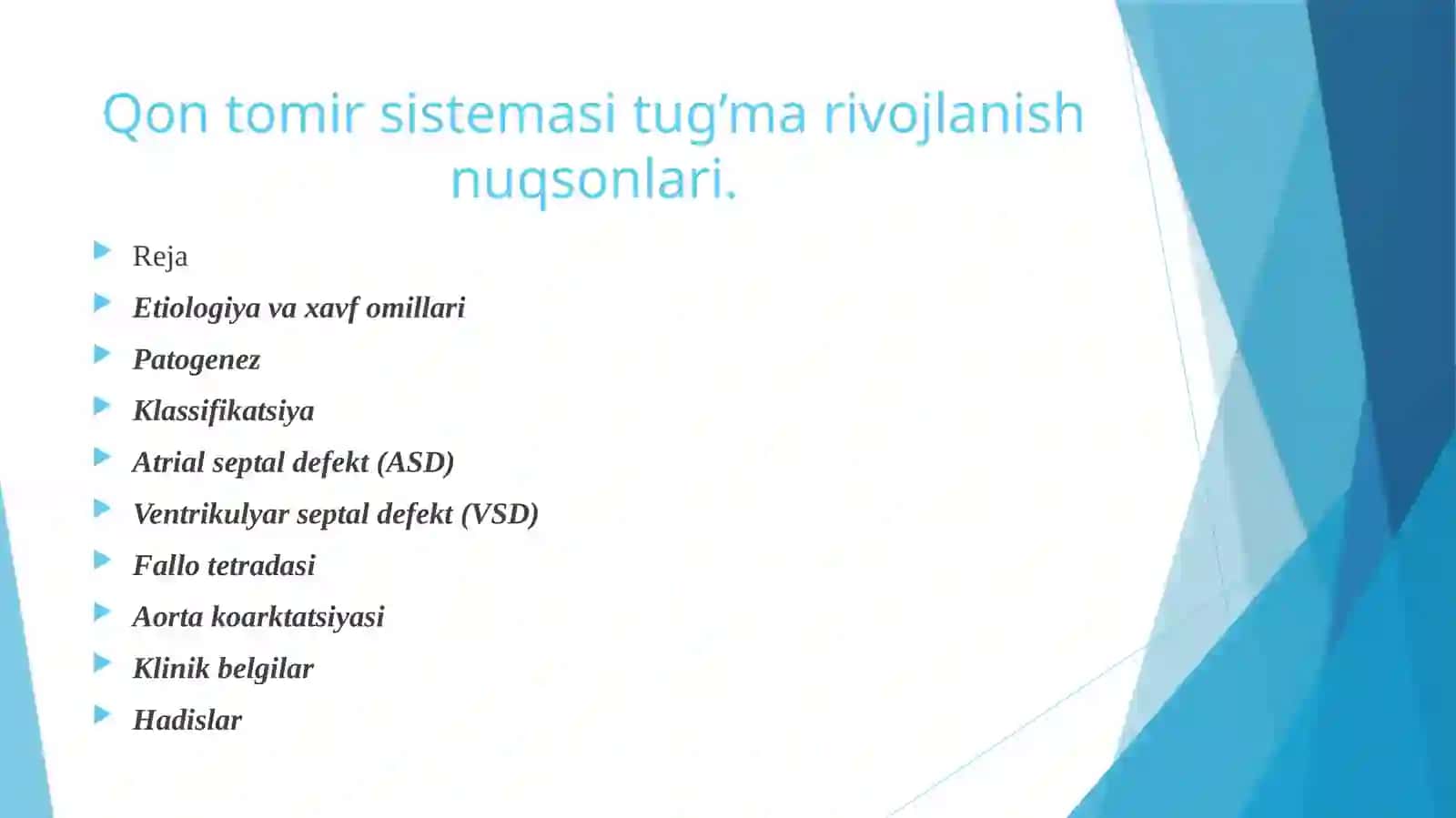 Qontomirsistemasitug’marivojlanishnuqsonlari 2