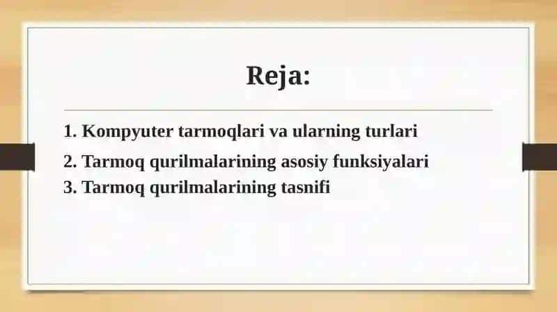 Kompyuter tarmoqlari qurilmalari 2