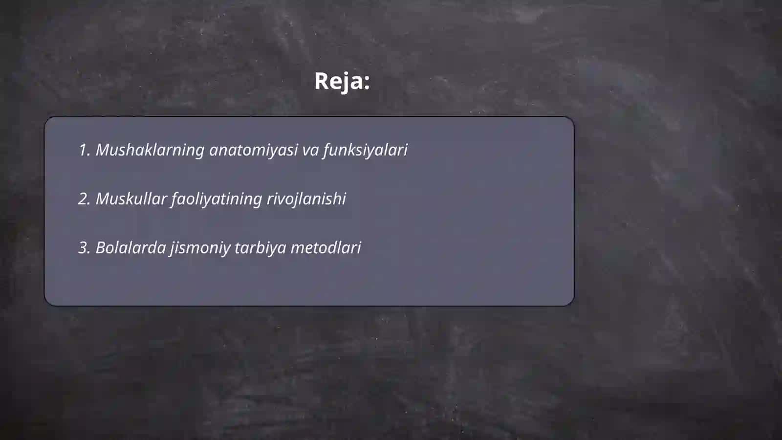 Mushaklarning anatomiyasi va funksiyalari 2