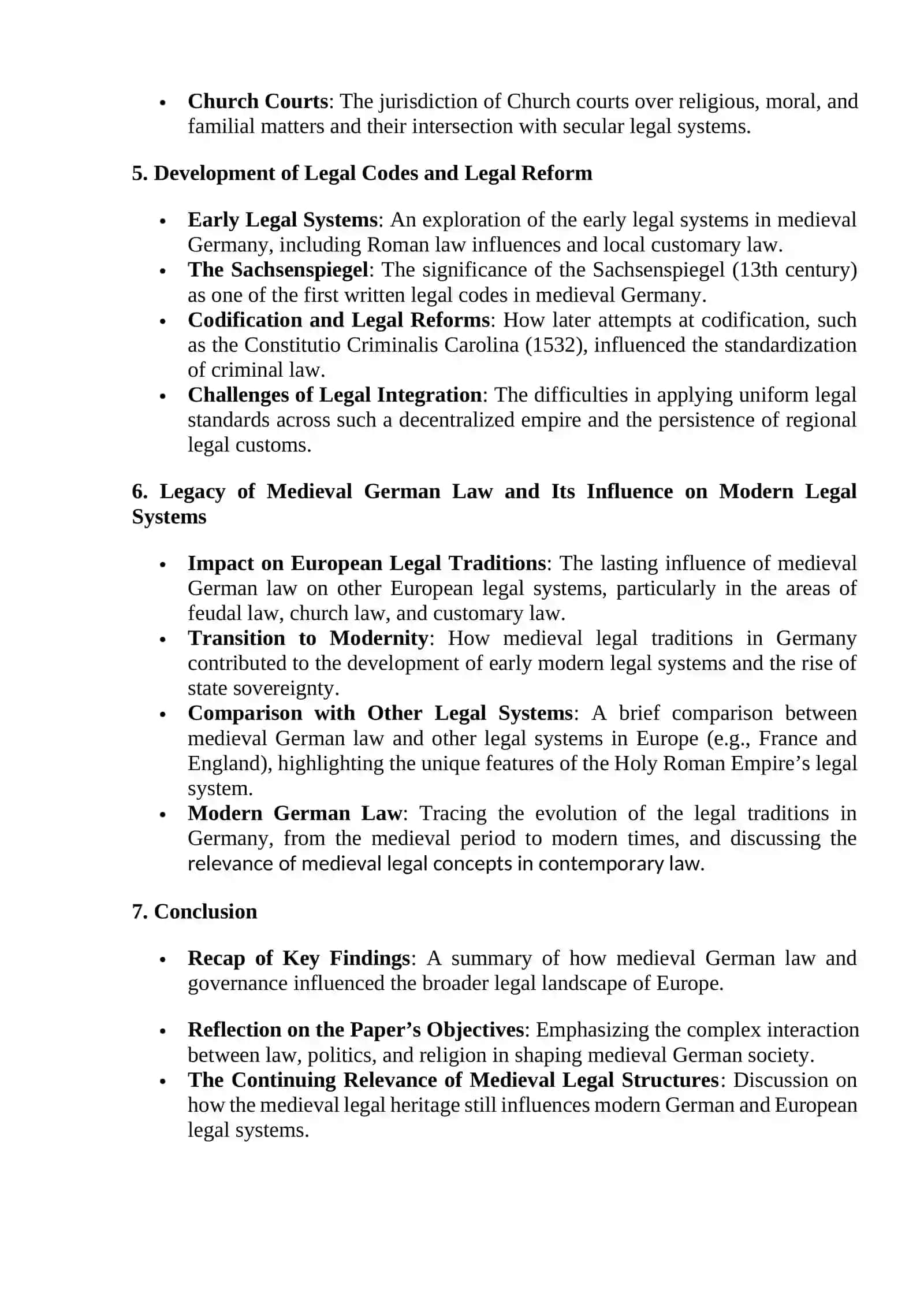 Plans for ”The State and Law in Medieval Germany” 2