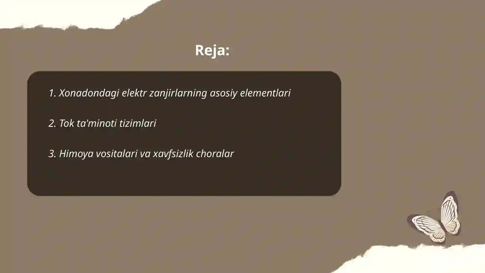 Xonadondagi elektr zanjirlar va tuzilishi 2