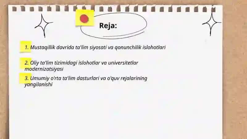 Mustaqil O'zbekistonda talim va pedogogik fikrlar taraqqiyoti 2