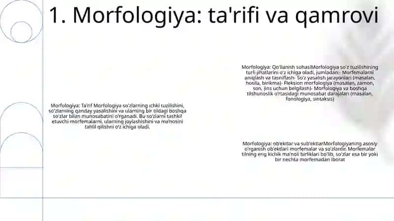 Morfologiya.Morfologiya Obyekti Va Predmeti 2