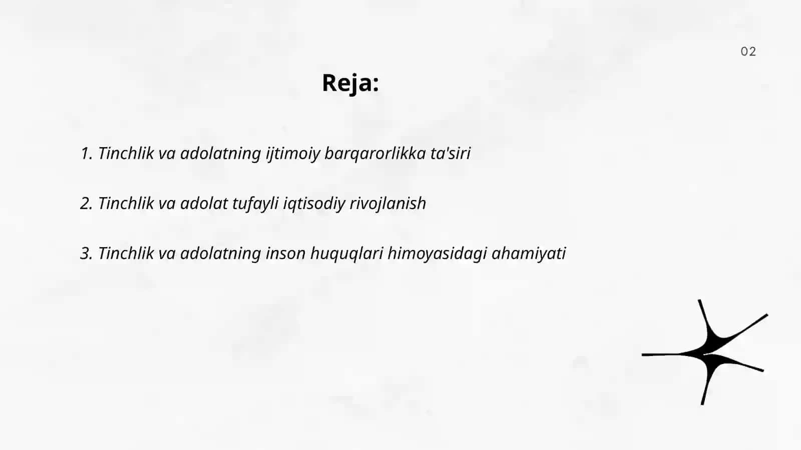 Tinchlik va adolatning bashariyat hayotidagi o'rni 2