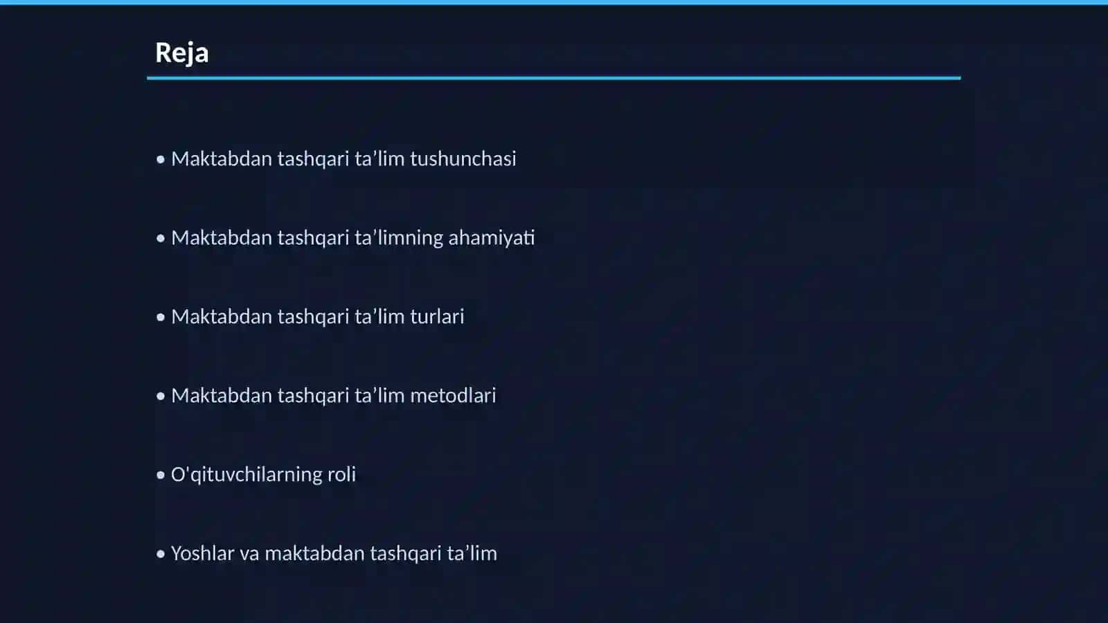 Maktabdan tashqari ta’lim 2