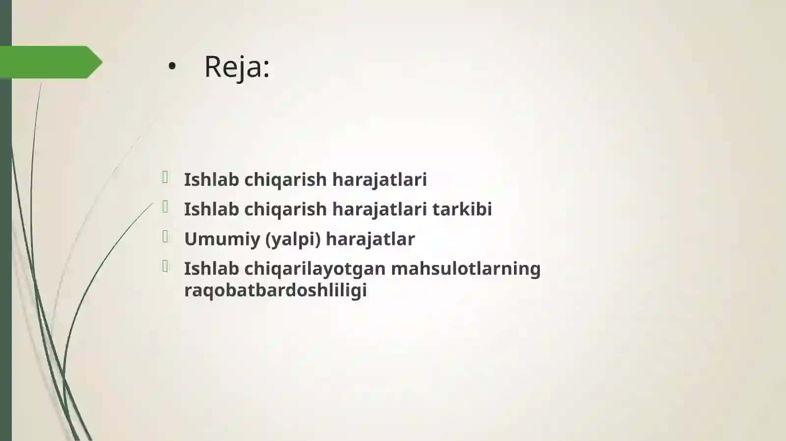 Ishlab chiqarish harajatlari 2