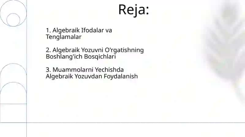 O'quvchilarni matematika fanida harfiy belgilashga o'rgatish 2