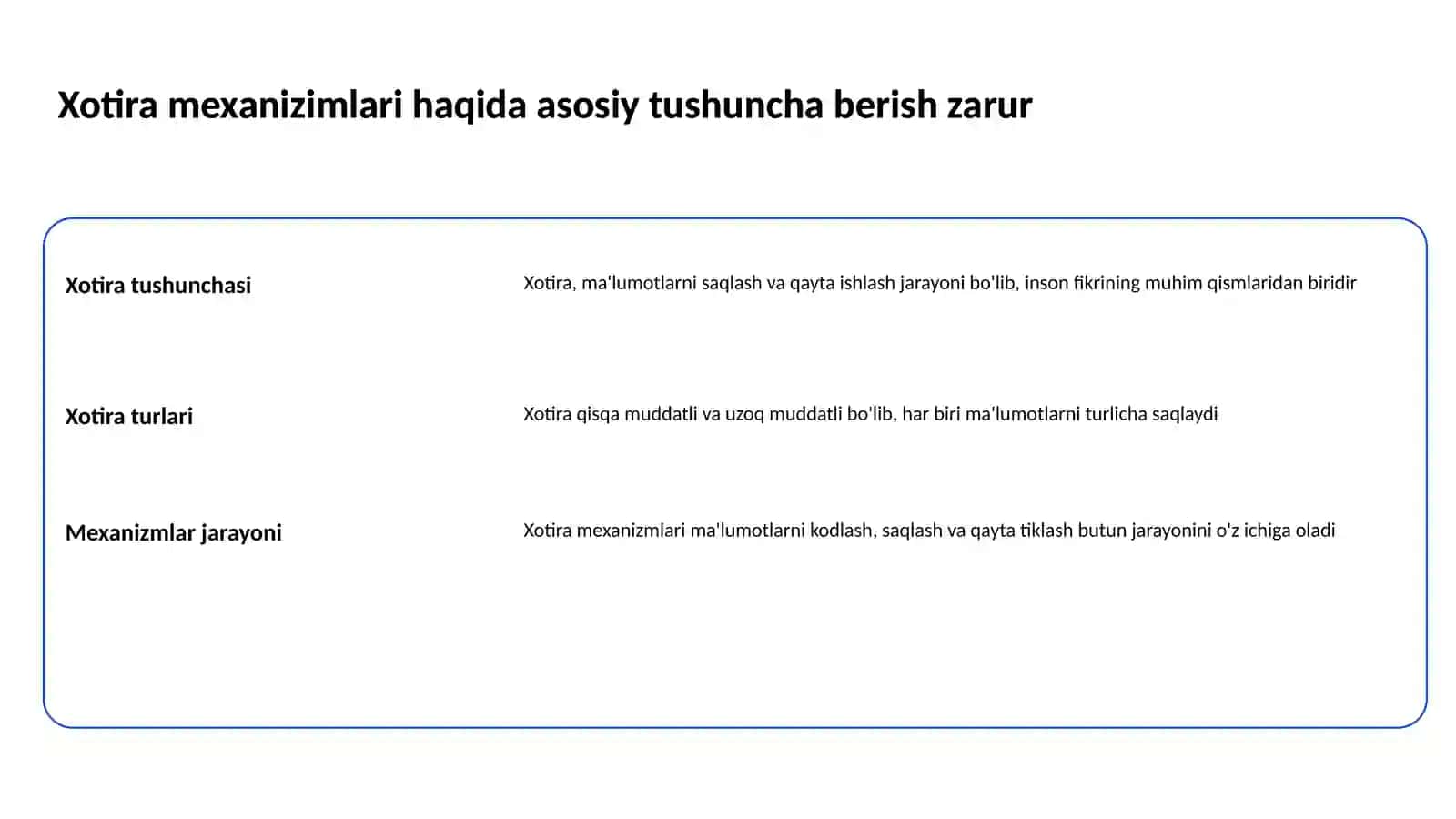 Xotira mexanizimlari 2