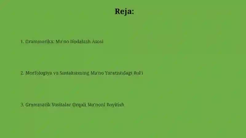 Grammatik ma'noni ifodalovchi vositalar 2