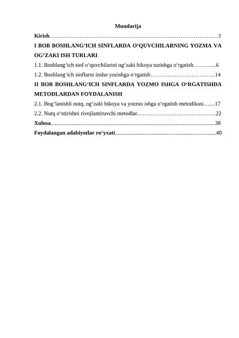 Boshlang‘ich sinf o‘quvchilarini og‘zaki hikoya va yozma inshoga o‘rgatish metodlari 2