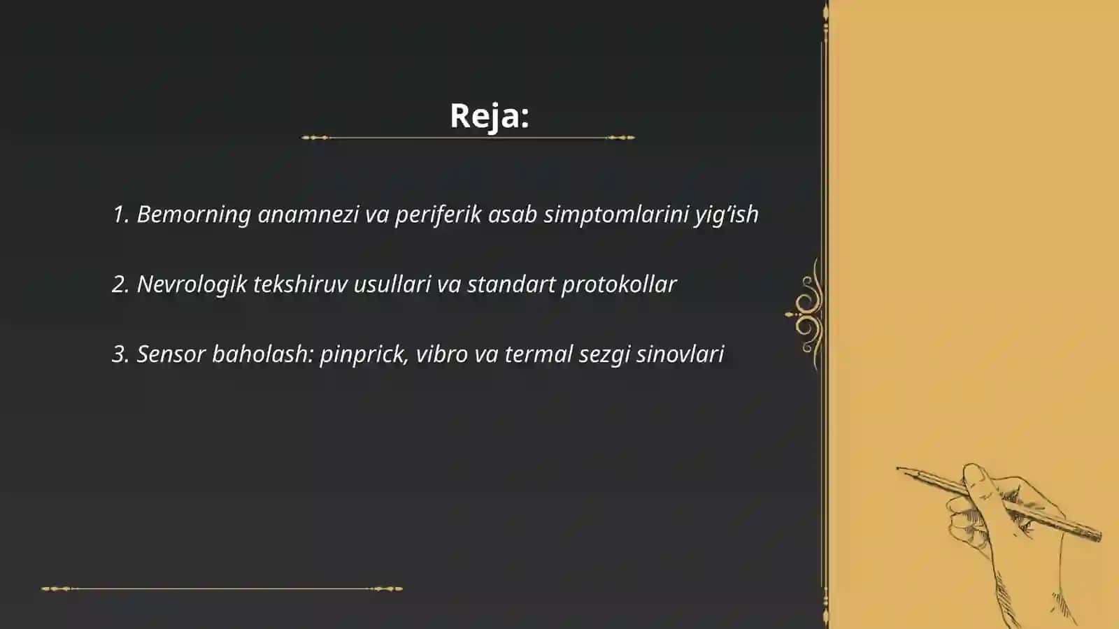 Periferik asab kasalliklari bilan og'rigan bemorlarni tekshirish paravertebrol blokada 2