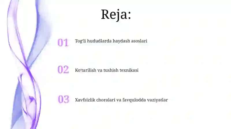 Tog‘ga haydash texnikasini takomillashtirish 2