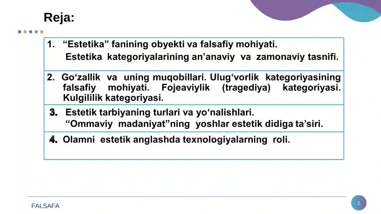 Estetika 2