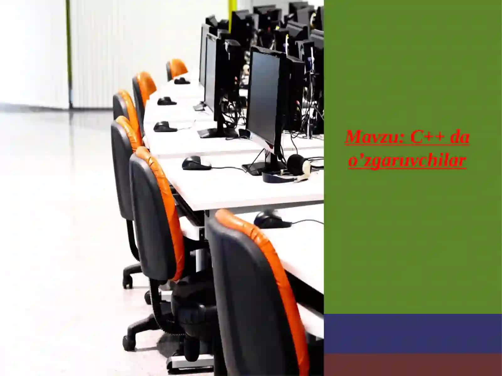 C++ da o’zgaruvchilar 2