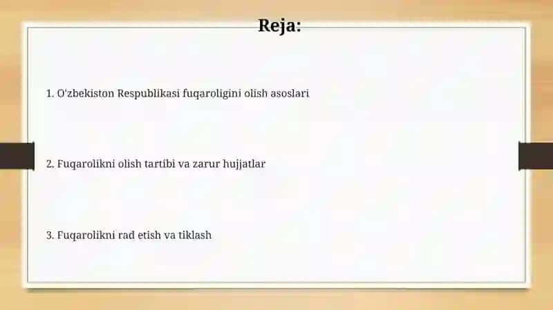O'zbekiston Respublikasi Fuqoroligini Olish 2
