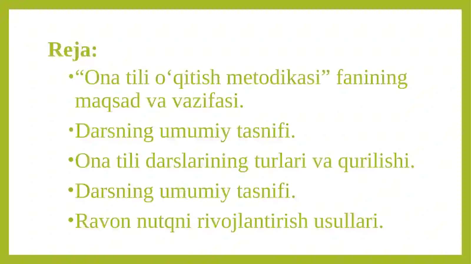 Boshlang‘ich ta’limda ona tili o‘qitish metodologiyasi 2