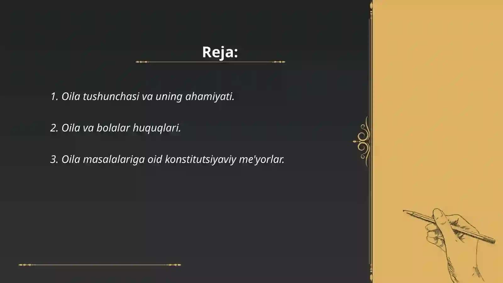 Oila bolalar va yoshlarga oid konsitutsiyaviy huquqiy asoslari 2
