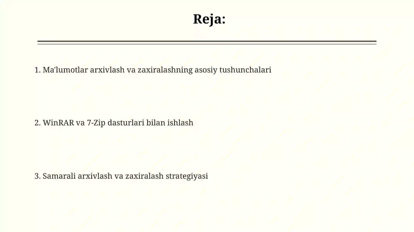 Ma'lumotlarni arxivlash va rezervlash (Win RAR, 7zip misolida) 2