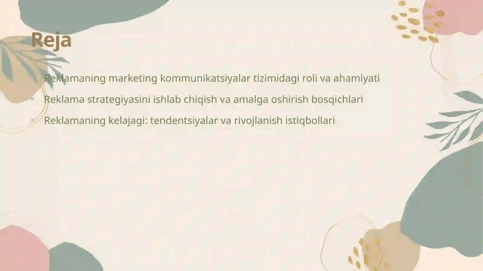 Reklamaning Marketing Kommunikatsiyalaridagi O'rni 2