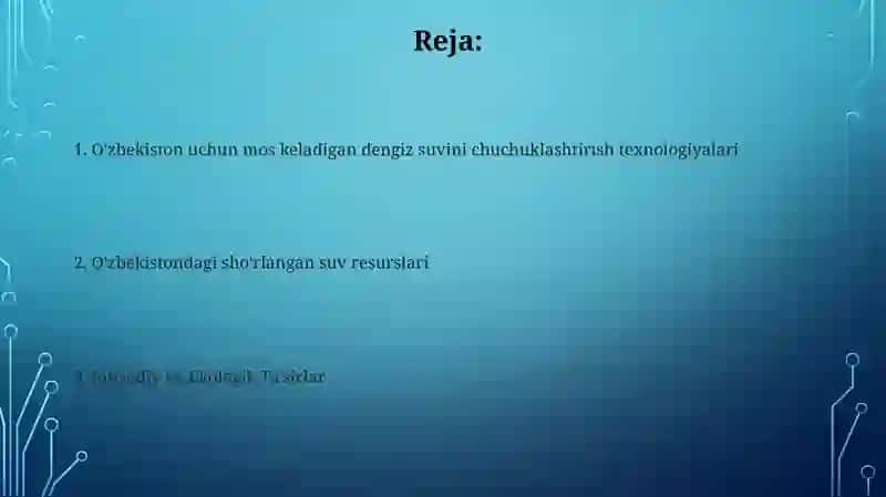 Tuzoqsizlantirish texnologiyalari 2