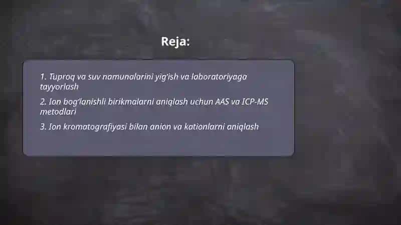 Ion bog'lanishli birikmalarni aniqlash 2