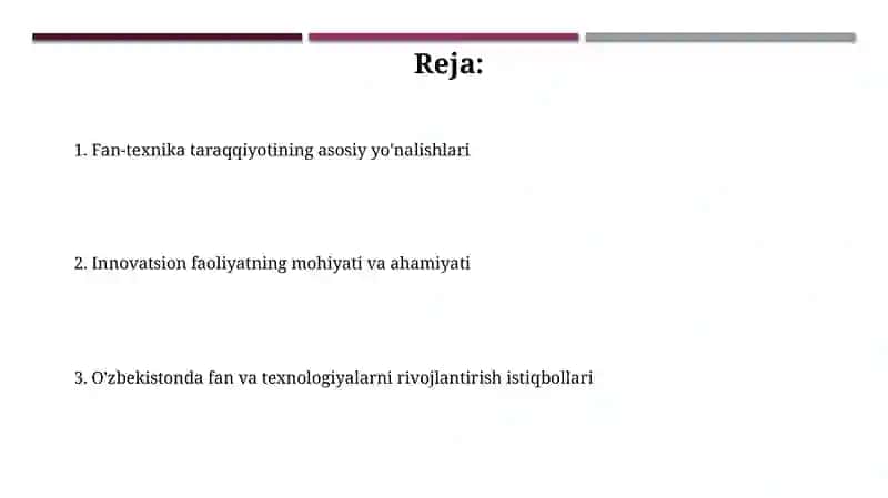 Fan-texnika taraqqiyoti va innovatsion faoliyat 2
