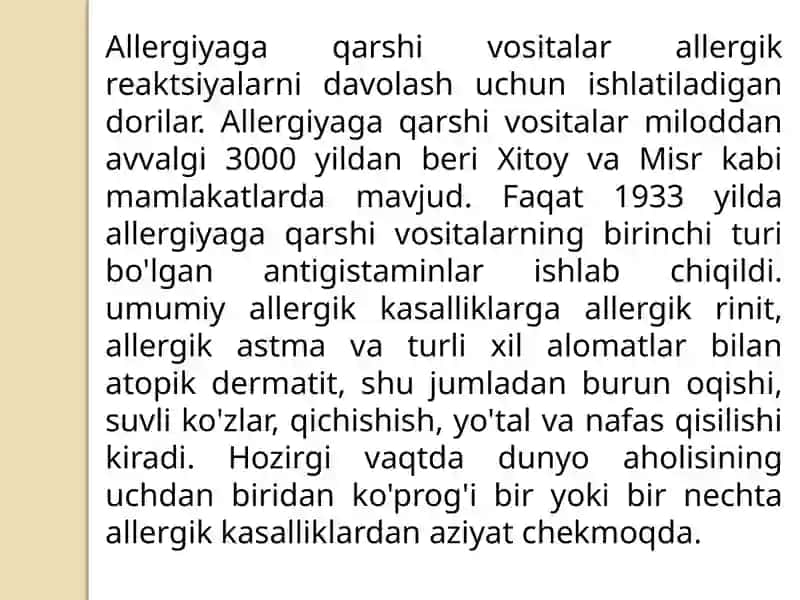 allergiyaga qarshi vositalar 2