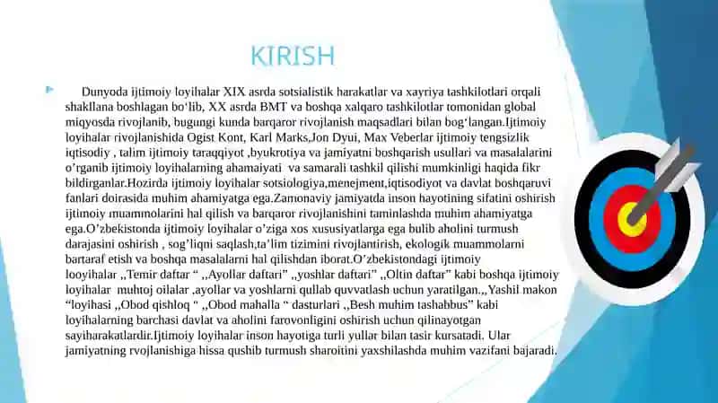 Ijtimoiy loyihalarni  rejalashtirish   rasmiylashtirish  muvofiqlashtirish 2