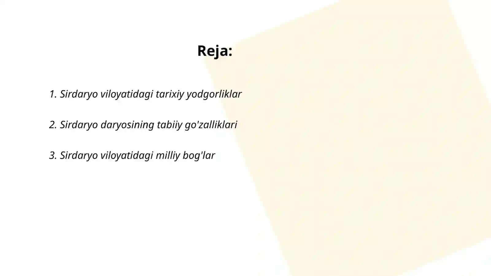 Sirdaryo turistik resurslari 2