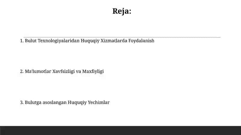 Bulut Texnologiyalaridan Huquqiy Xizmatlarda Foydalanish 2
