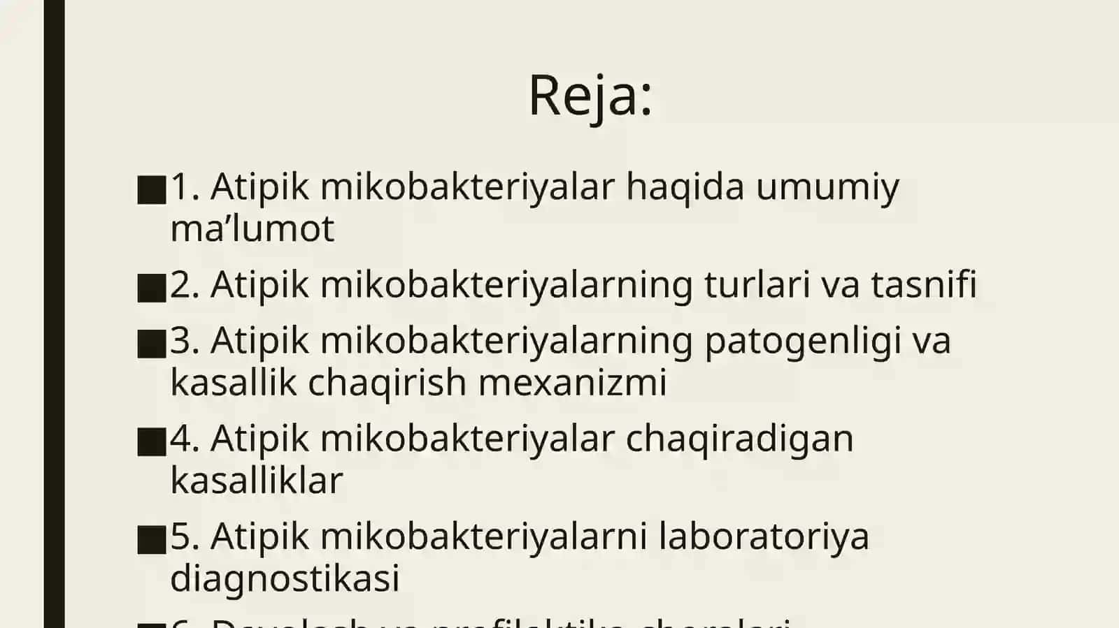 Atipik mikobakteriyalar va ularni amaliyotdagi ahamiyati 2