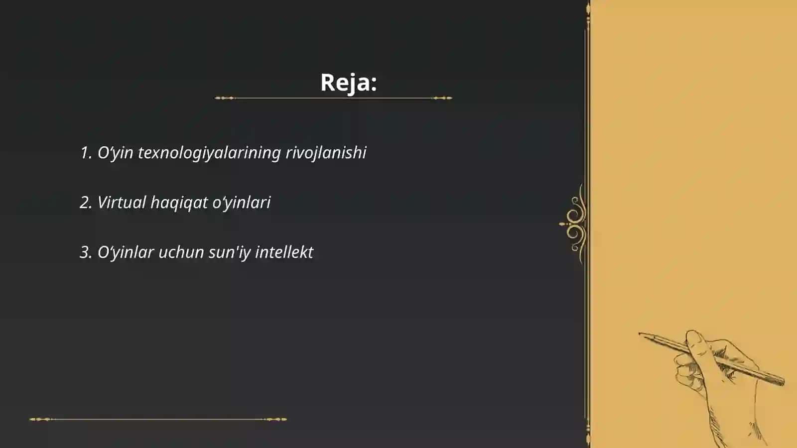 Oʻyin texnologiyalari va ularning oʻziga xosliklari 2