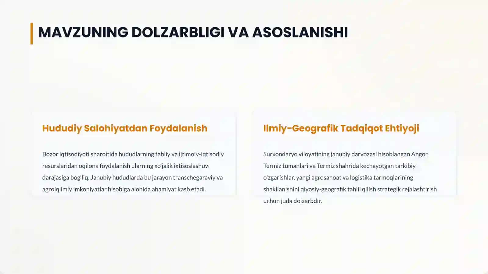 MAGISTRLIK DISSERTATSIYASI TAQDIMOTI 2