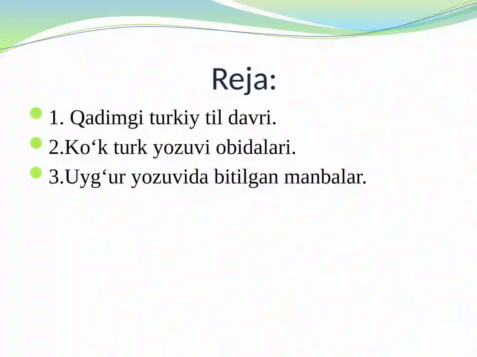 QADIMGI TURKIY TIL DAVRI VA UNING MANBALARI 2