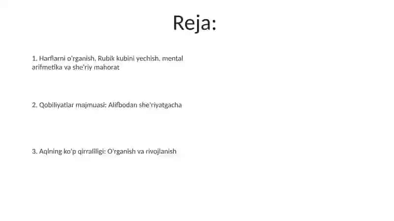 Alifbo harflarini òrganish 2