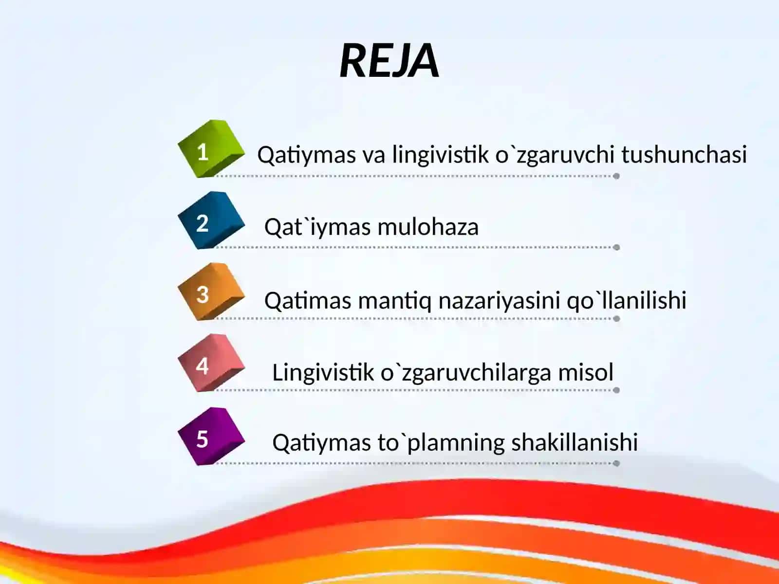 Qat`iymas va lingivistik o`zgaruvchilar 2
