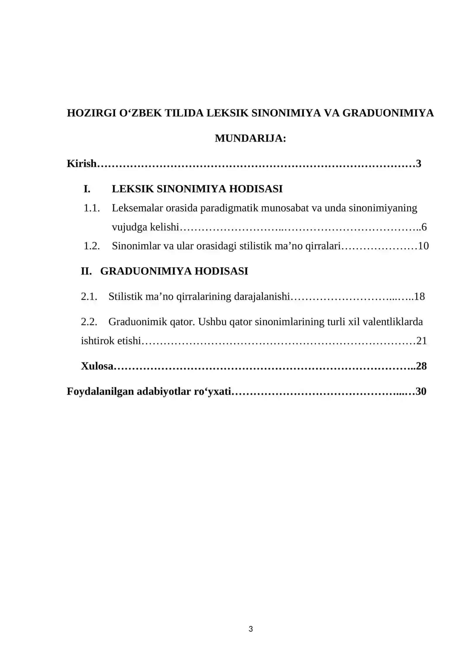 HOZIRGI O‘ZBEK TILIDA LEKSIK SINONIMIYA VA GRADUONIMIYA 2