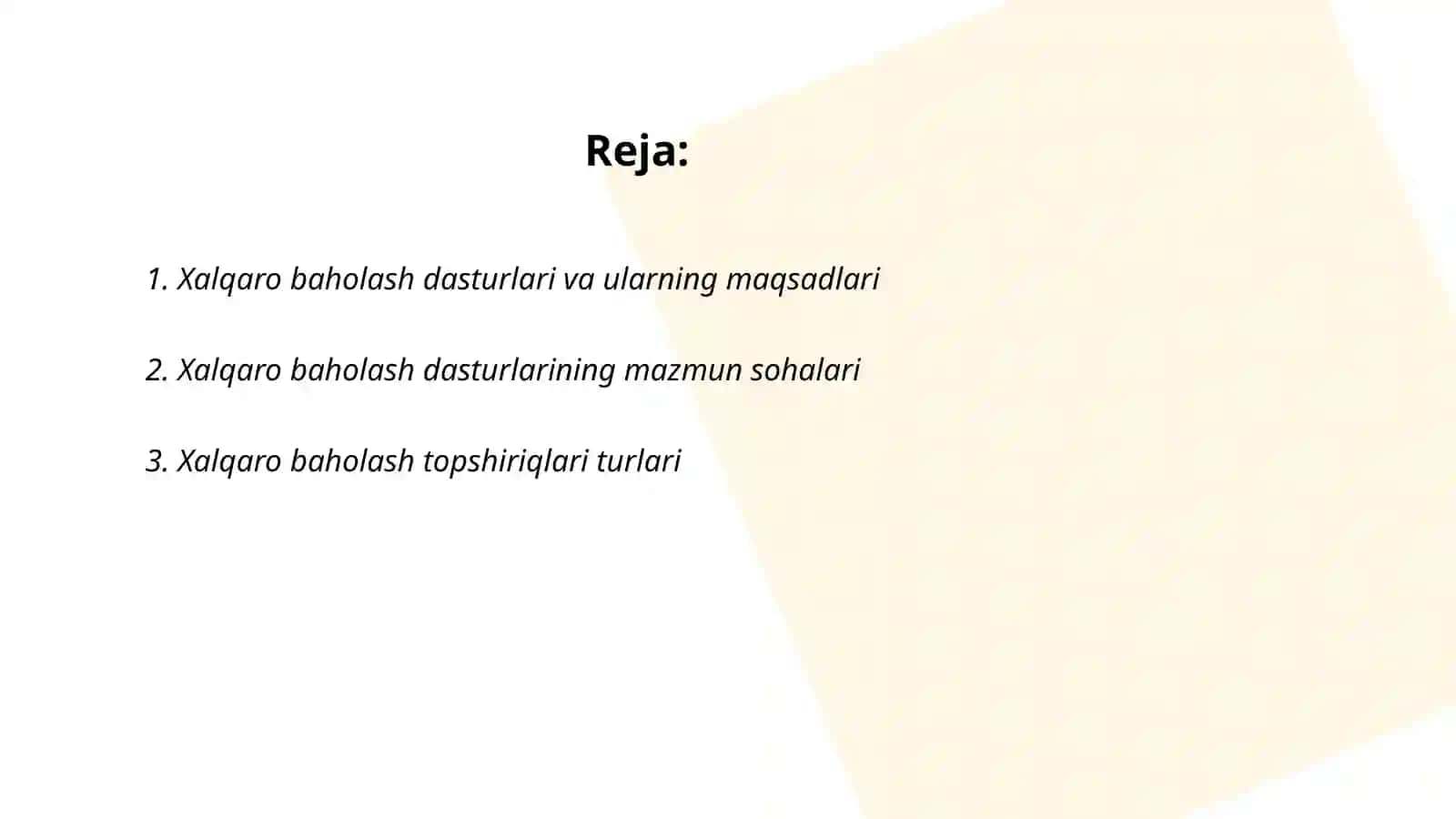 Xalqoro baholash dasturlari va ularning maqsadlari 2