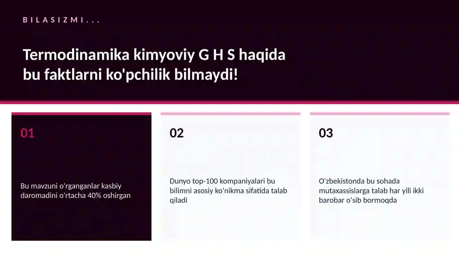 Termodinamika kimyoviy G H S 2