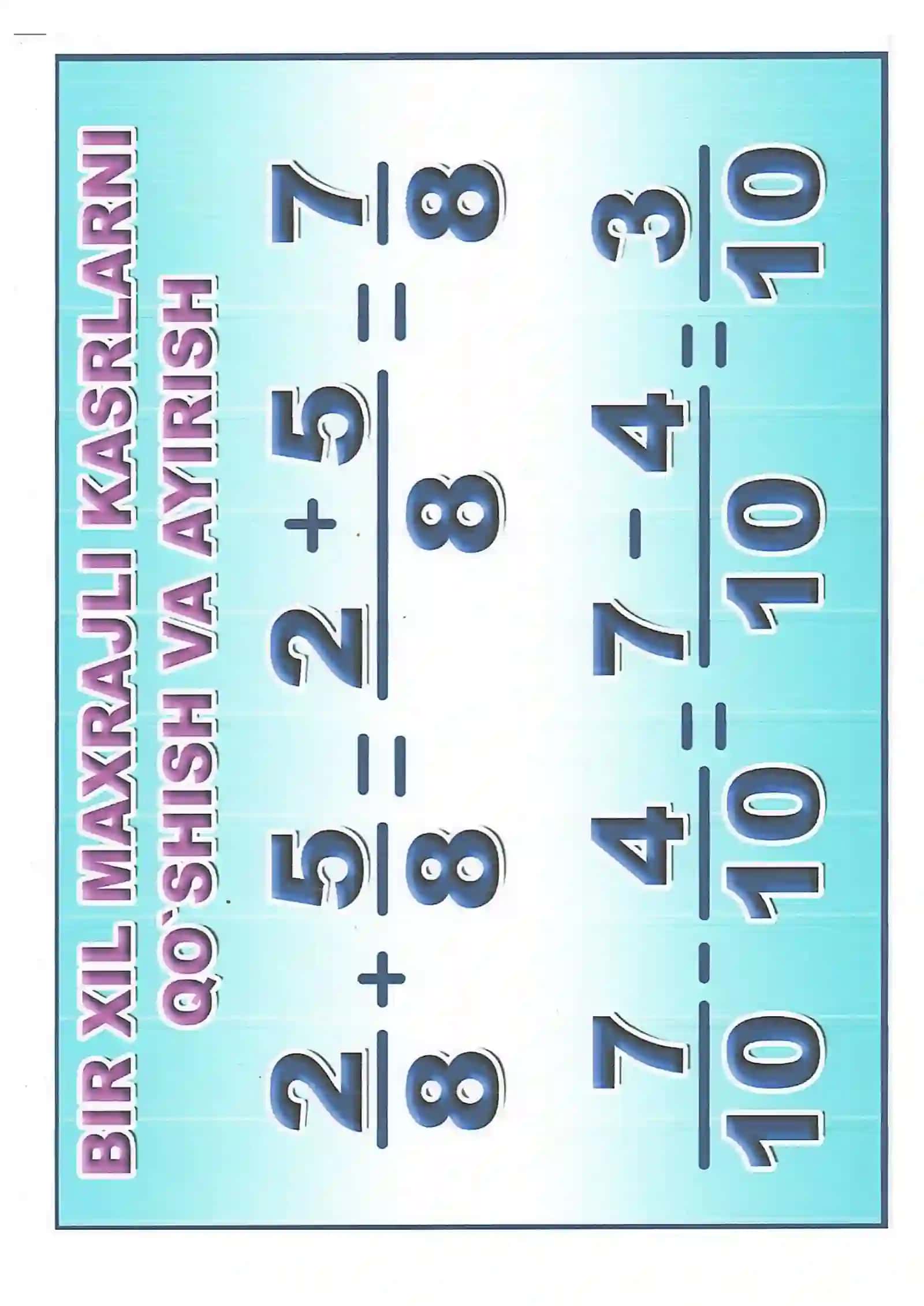 5-6-matematika fanidan ko'rgazmalar to'plami 2